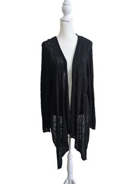 torrid Black Lightweight Open-Front Drape Cardigan Size 3